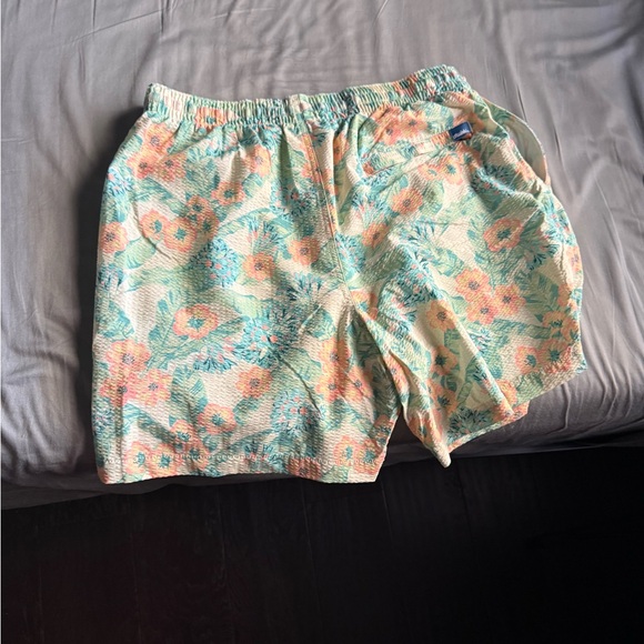 Chubbies Floral Athletic Shorts - Peach and Aqua - Picture 2 of 2